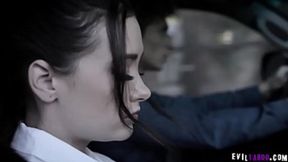 Teen double creampie with stepbro and BF