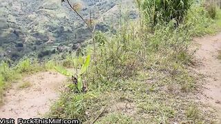 Busty slutty girl fucks with a stranger to find out the direction of the road.