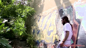 Long bearded amateur guy Squirell likes jerking off & draining his long cock d