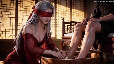 The third episode of the "White-haired Beauty" series is here! Absolutely sure to make you lose control and get extremely aroused AI-generated