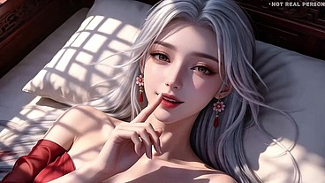 The third episode of the "White-haired Beauty" series is here! Absolutely sure to make you lose control and get extremely aroused AI-generated