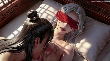 The third episode of the "White-haired Beauty" series is here! Absolutely sure to make you lose control and get extremely aroused AI-generated