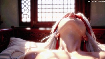 The third episode of the "White-haired Beauty" series is here! Absolutely sure to make you lose control and get extremely aroused AI-generated