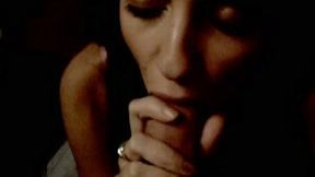 Sensational blowjob from my girlfriend after romantic date