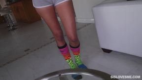 Latina stepsis practices oral with her stepbro