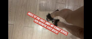 Heels to the Face: Sniff My Stinky Socks, You Pathetic Foot Bitch!