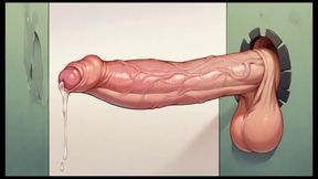 Futanari Muscle Growth World  Femboy Hentai Game  Ep.5 Futa Giant Cock Sucking in Gloryhole!