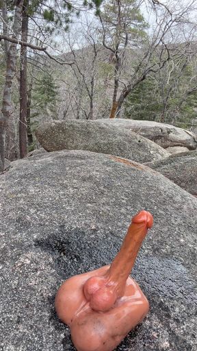 Pink Toe Dildo Footjob