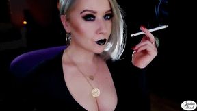Black lips glamour smoking