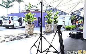 Curvy ts pornstar interviewed bts