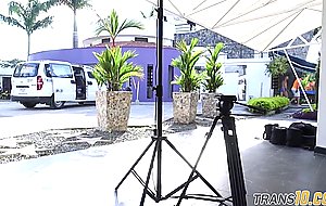 Curvy ts pornstar interviewed bts