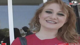Red haired curly hoe with an inked vagina during interracial Sex with a BBC