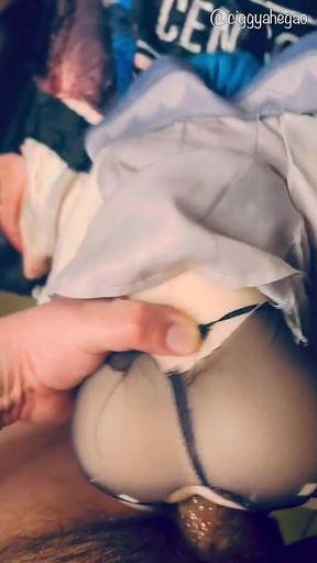 Ganyu Caught Jilling off in Raiden's Clothes Gets Deep Dicking & Facial 65cm Mini Sex Doll Kemelias