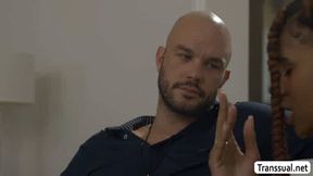 Nailing my hot new TS Ebony neighbor in the ass