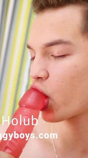 Big Rubber Dick Dildo for the Horny Teen Twink Boy