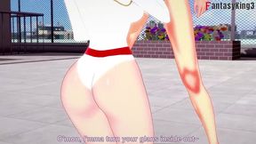 power girl - red 1 - super man - full & full pov on sheer & ptrn: fantasyking3