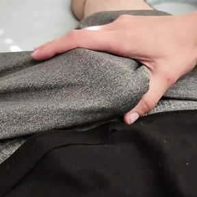 cock rub in boxers and handjob cumshot