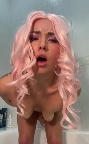 Little slut squirts in the shower