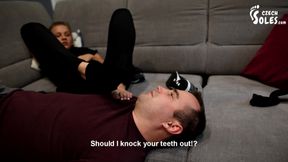 Dominated to Smell Megan's Sneakers, Socks and Feet After Gym