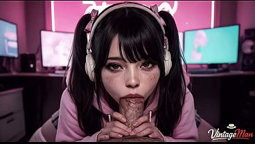 My fans streamer invited her grandfather to fuck her on stream [AI]