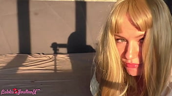 Racy Minx Devastatingly Licks and Masturbates Prof's Gigantic Dong till Facial