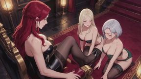 Female Domination Stories #17B: Crimson Throne of Slaps and Soles (Animated)