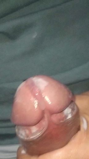 Thrilling moment from &quot;Creamy cock: cum as lubricant for a second cumshot&quot;