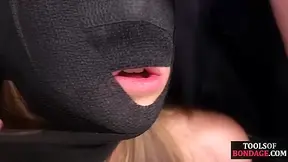BDSM Darling gets disturbing Hitachi toying before blindfolding