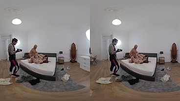 Porno Dan's Facial Pounding, Sofi Noir & Amalia Davis Ride Hard!