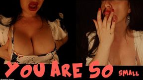 Giantess Vore Mesmerise! 'I love listening to you tiny bones as i crush you betwene my HUGE giantess tits!'ko