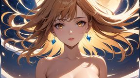 Golden Breeze: a Beautiful Young Woman in a Dreamy Glow
