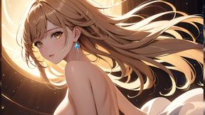 Golden Breeze: a Beautiful Young Woman in a Dreamy Glow