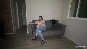 Nasty stepmom farts and seduces stepson in bedroom