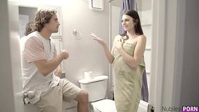 Delightful daily life of charming Megan Sage with her naughty stepbrother