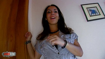 French brunette with tight ass fucking for money
