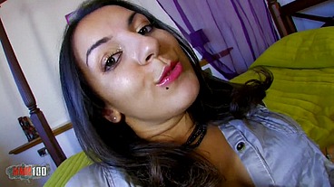 French brunette with tight ass fucking for money