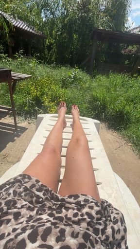 Laying on My Sexlong - Ass, Toes &amp; Tiny Bikini Temptation