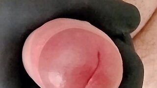 Yahim behar: masturbation with black latex gloves fps bigcock