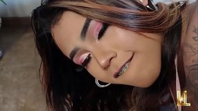 Trans Gostosona Com Uma Bunda Enorme Chupando e Dando o Rabo Com Tes&atilde_o - Sereia Mel