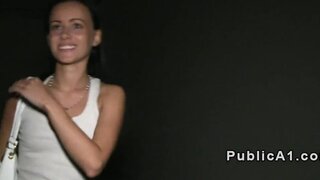 Petite amateur fucks in basement pov