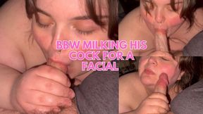 Milking His Cock For A Facial