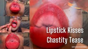 Lipstick Kisses Chastity Tease - Royal Ro femdom plexiglass kisses