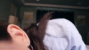 Steamy Office Romance: Ellie Idol's Close Call with a Surprise Visit