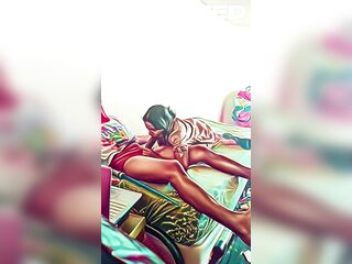 THE ROBBER Wife Cuckold Oral Cosplay Role PLay Large Ramrod Sucked Swallowing Cum