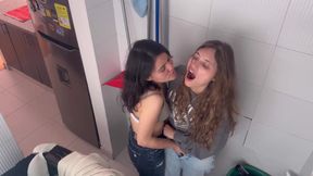 Lesbians Fuck in the Clothes Room