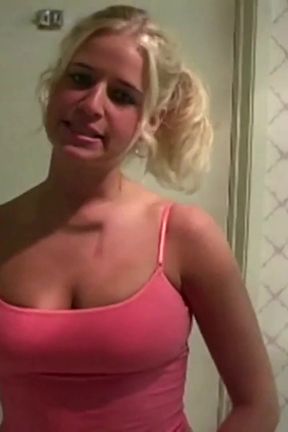 Nicole's handjob ends in cum on her tits