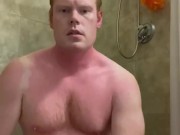 Hot RedHead takes a Shower and Jerks off to You!