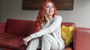 ”Redhead aces job interview after having rough sex with the casting agent”