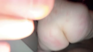 Big booty white girl rides my black cock, leaving handprints on her big juicy ass