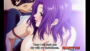 Beautiful Japan sakura with huge boobs having sex with boy in hot anime action